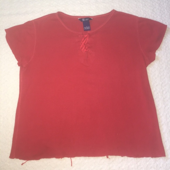 Red Tie-Up T-Shirt - Picture 2 of 4